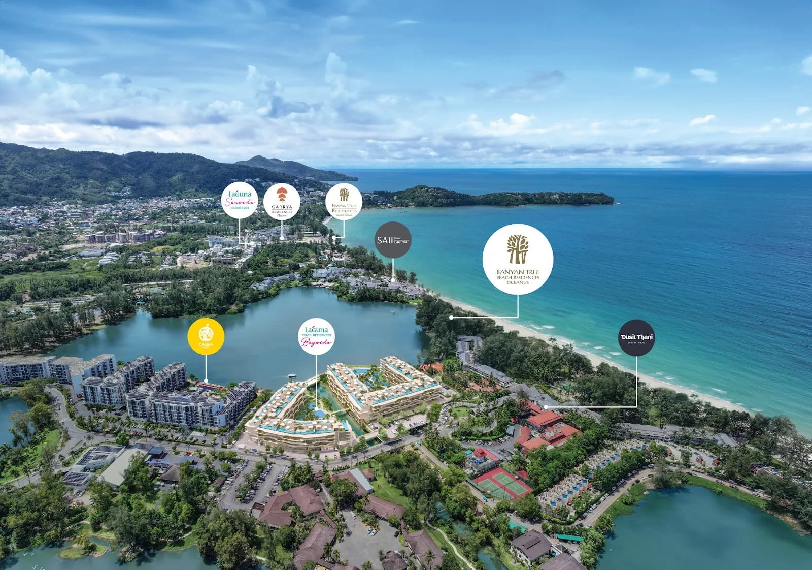 Banyan Tree Beach Residences Oceanus beachfront aerial