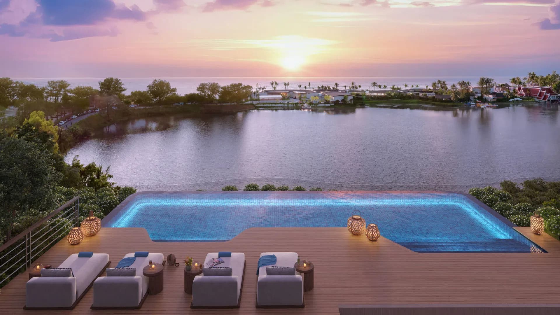 Bellaguna Lake Residences rooftop sunset