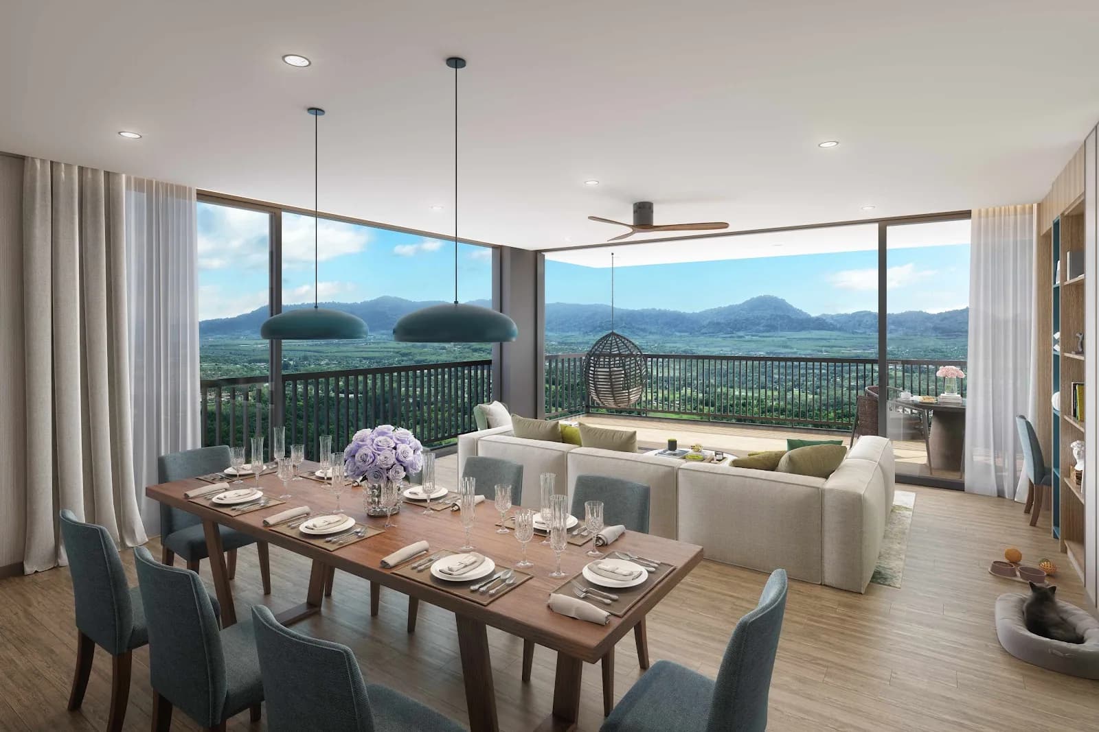 Skypark Elara Lakelands Phuket living room