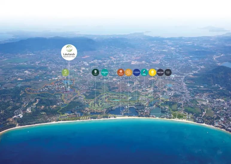 Laguna Lakelands Waterfront Villas aerial map