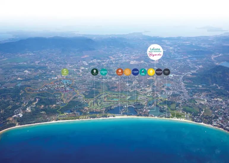 Laguna Beach Residences Bayside aerial map